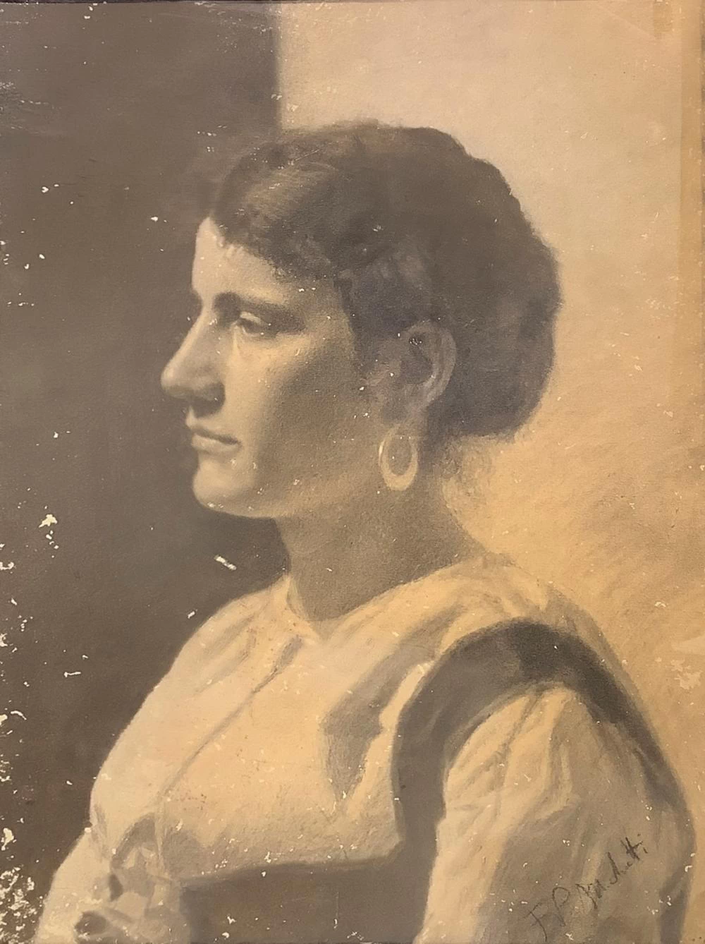 Francesco Paolo Michetti - Donna di profilo